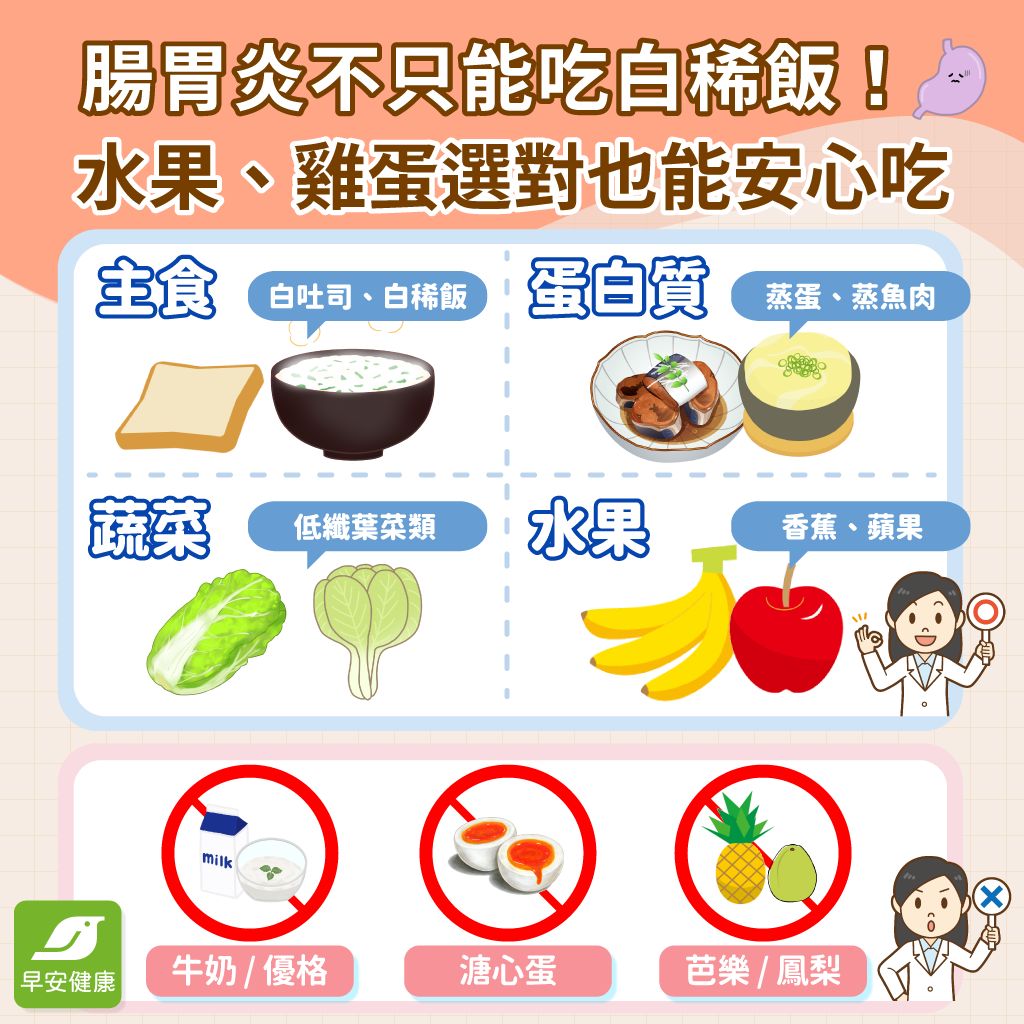 腸胃型感冒可以吃什麼?營養師推薦飲食清單!